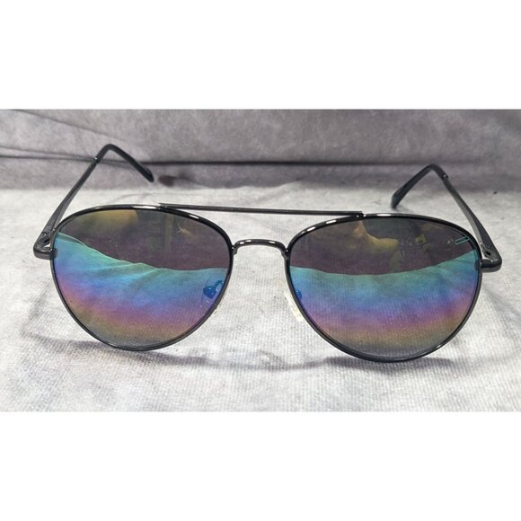 Preppy Abercrombie Aviator Sunglasses With Rainbow Mirror Finish Lenses - Picture 1 of 15